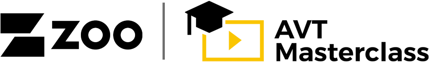 Logos of ZOO Digital and AVT Masterclass
